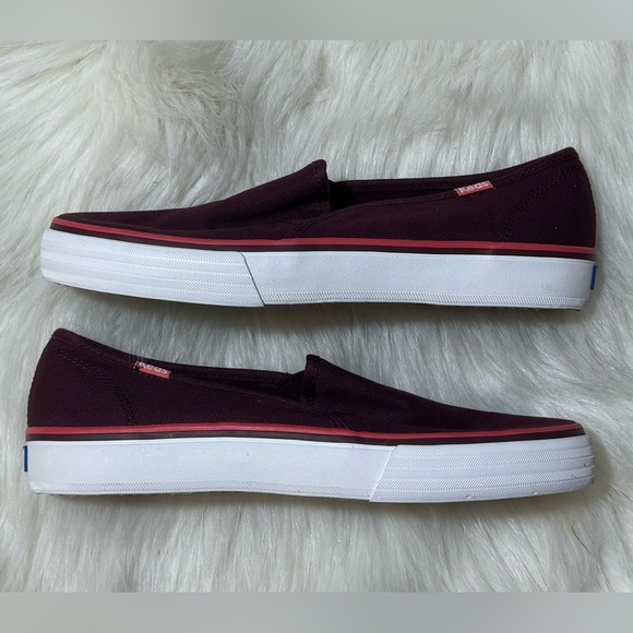 Keds Double Decker Slip On Sneaker Softerra Burgundy - Picture 4 of 7